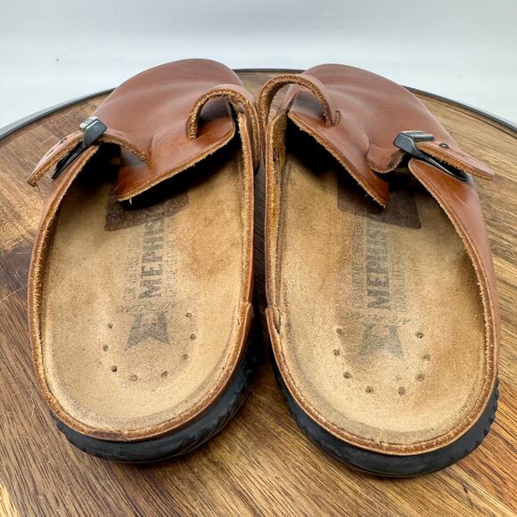 Mephisto Nathan Clog Brown Sandal Shoe Slip-On Leather Size EU 39/US Women's 9 - Picture 5 of 11